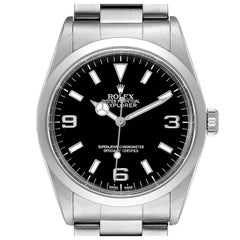 Rolex Explorer I Black Dial Stainless Steel Mens Watch 14270
