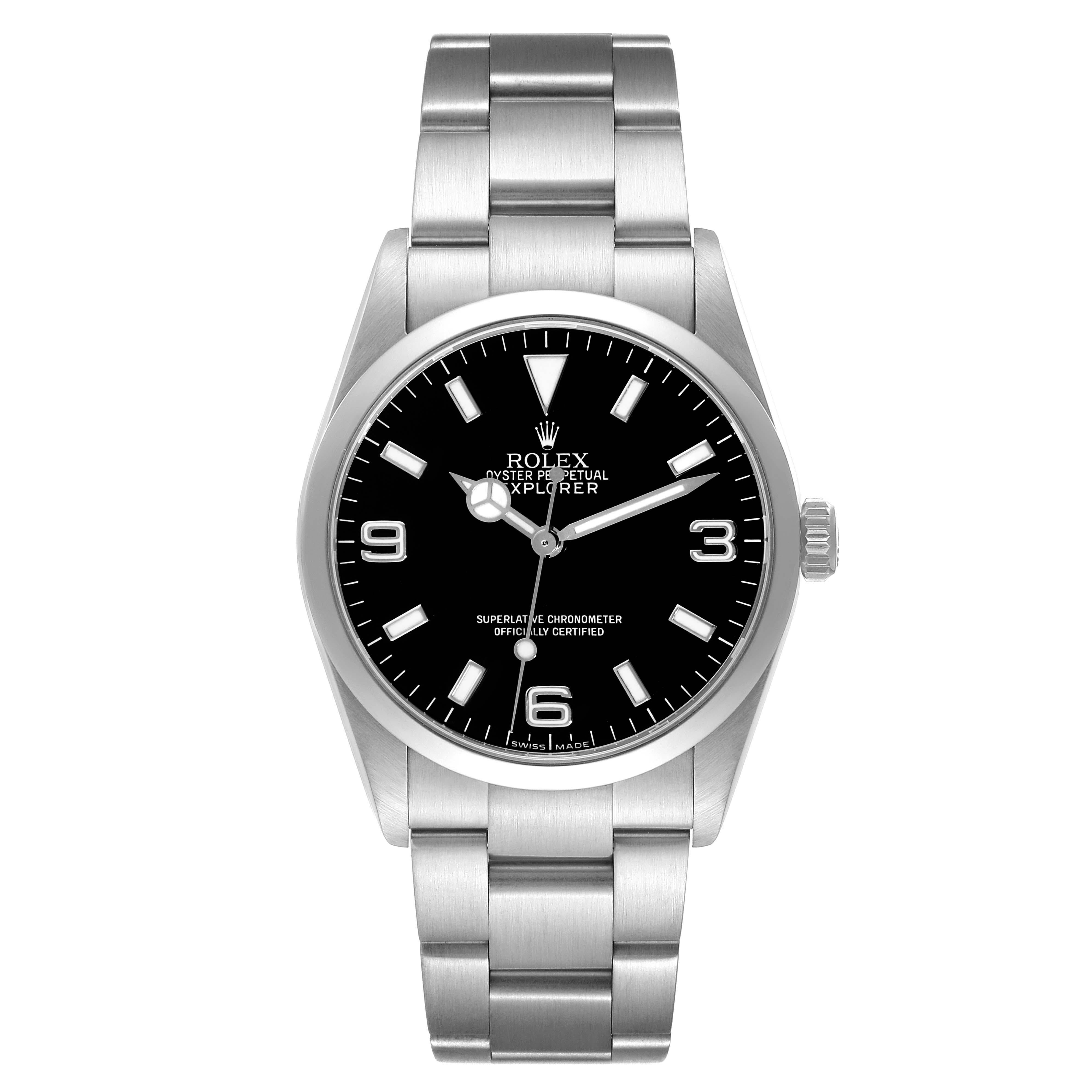 Rolex Explorer I Black Dial Steel Mens Watch 114270 For Sale 6