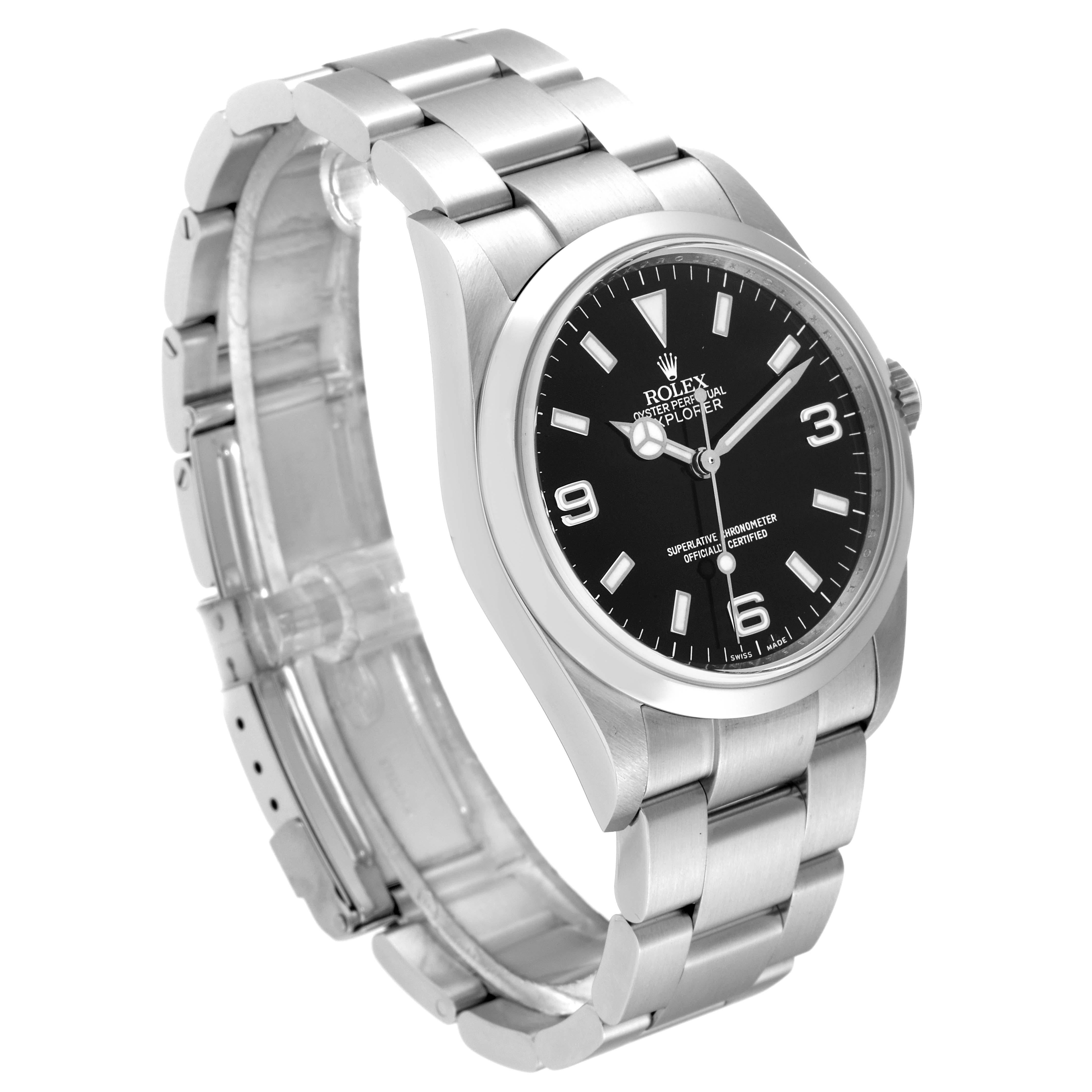 Rolex Explorer I Black Dial Steel Mens Watch 114270 For Sale 7