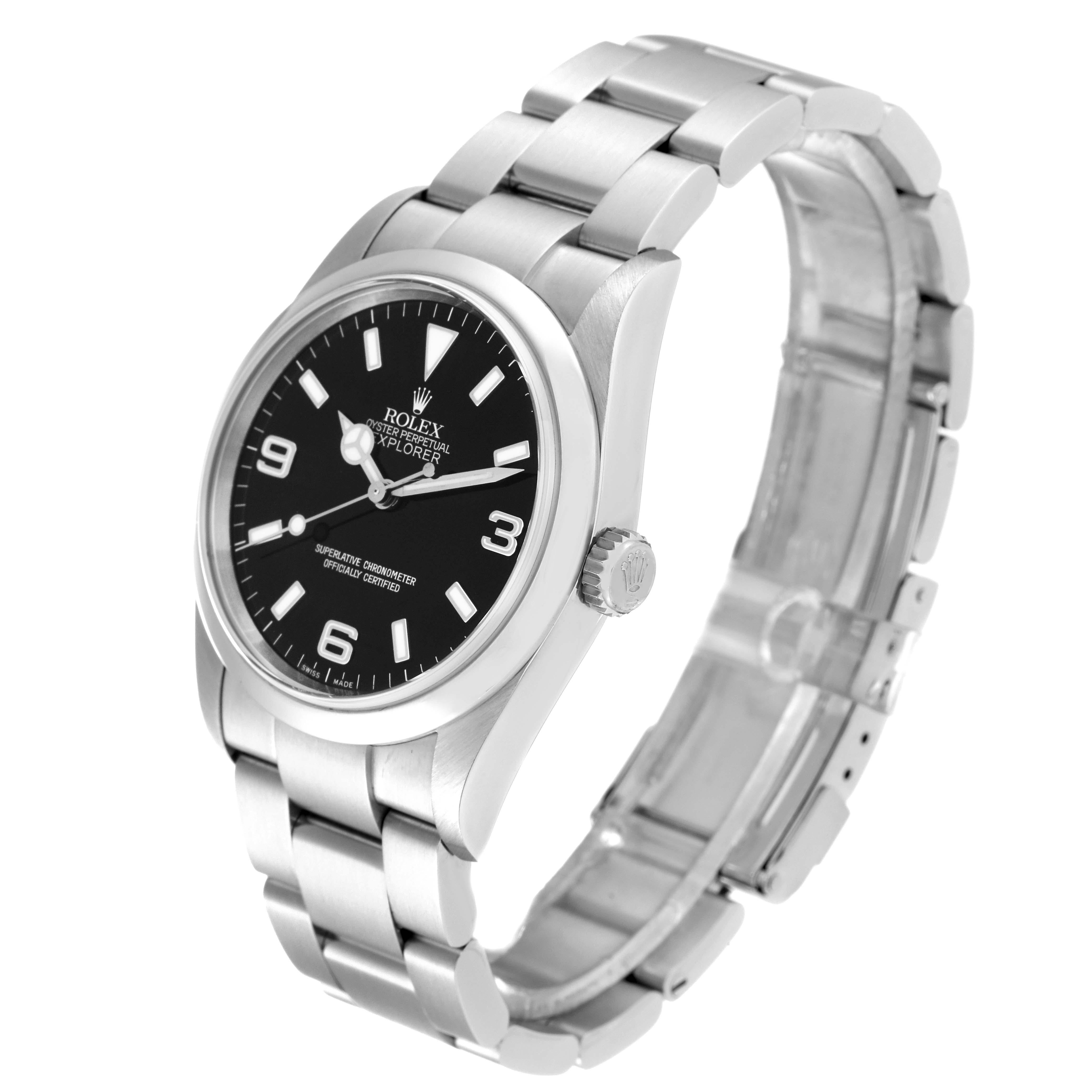 Men's Rolex Explorer I Black Dial Steel Mens Watch 114270 For Sale