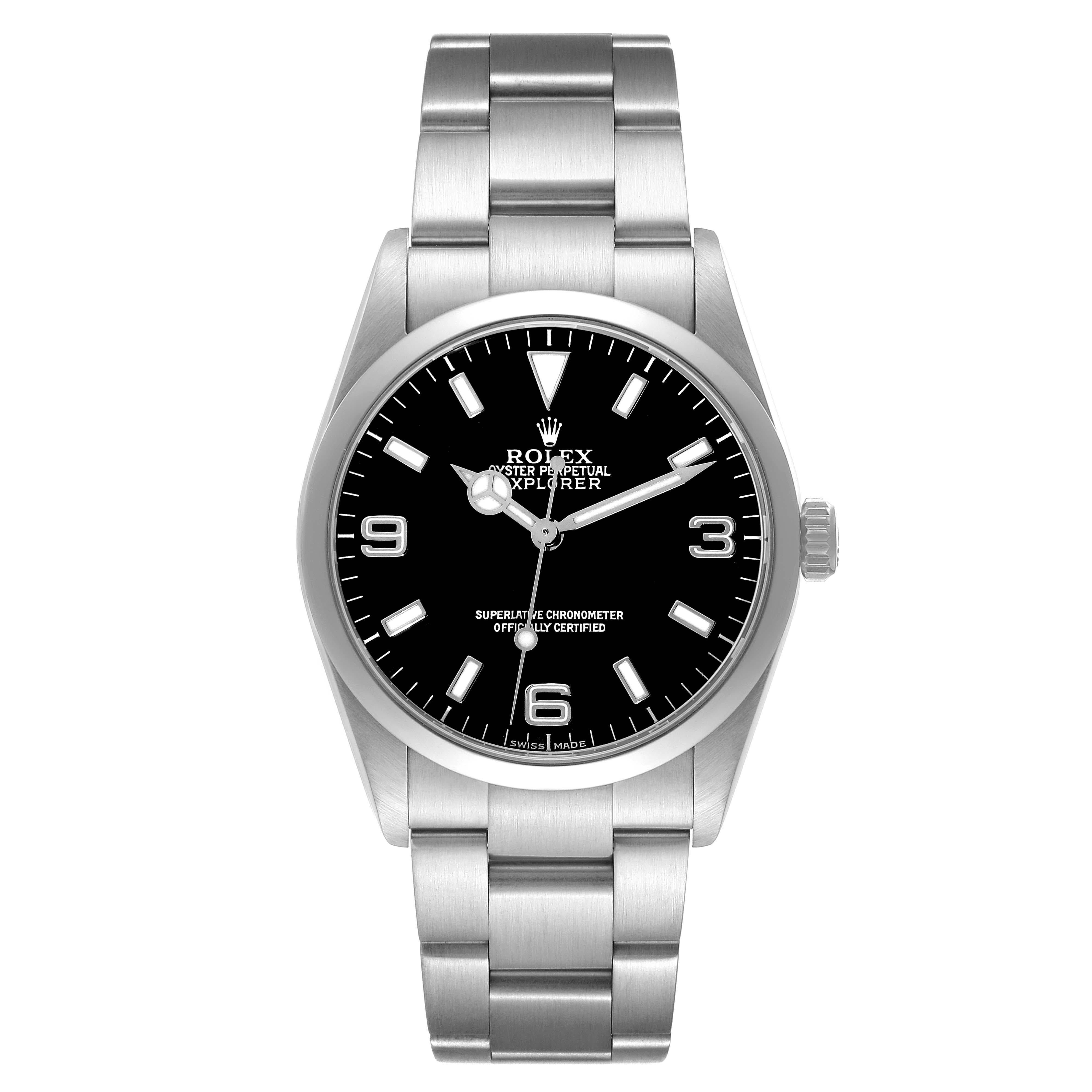 Rolex Explorer I Black Dial Steel Mens Watch 114270 For Sale 1