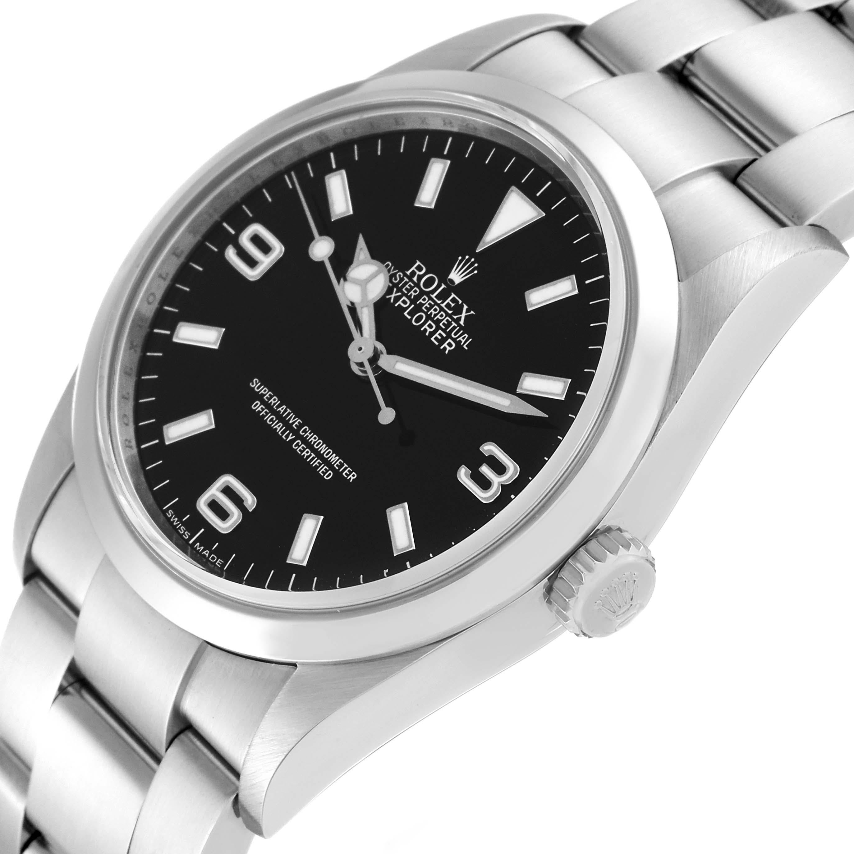 Rolex Explorer I Black Dial Steel Mens Watch 114270 For Sale 3