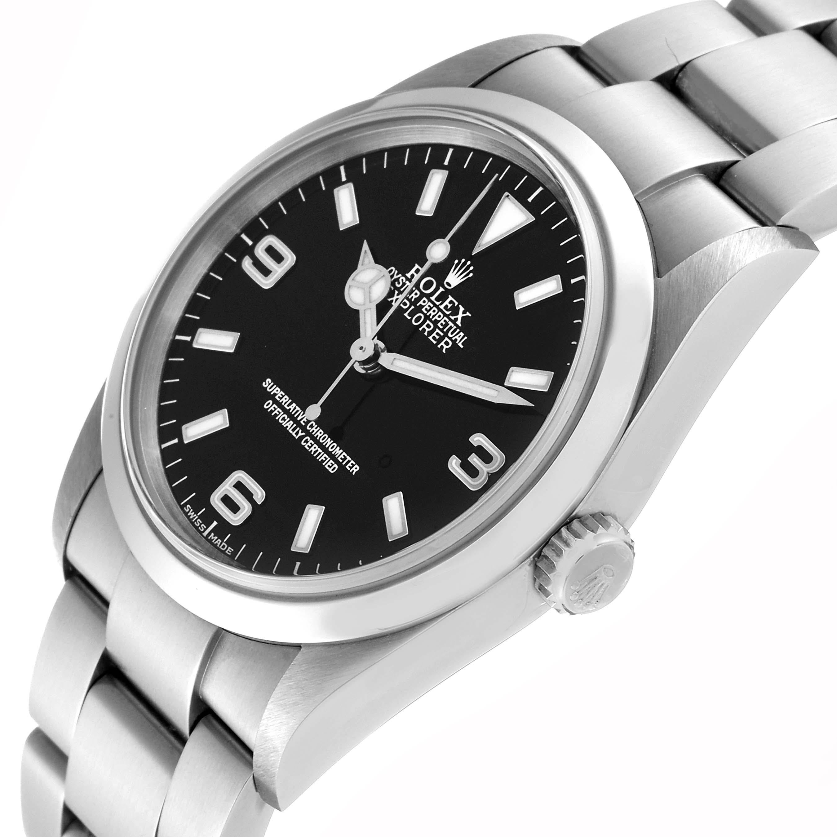 Rolex Explorer I Black Dial Steel Mens Watch 114270 For Sale 5