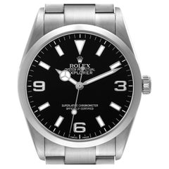 Rolex Explorer I Black Dial Steel Mens Watch 114270