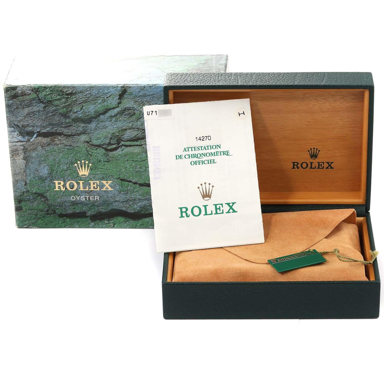 Rolex Explorer I Black Dial Steel Mens Watch 14270 Box Papers 5