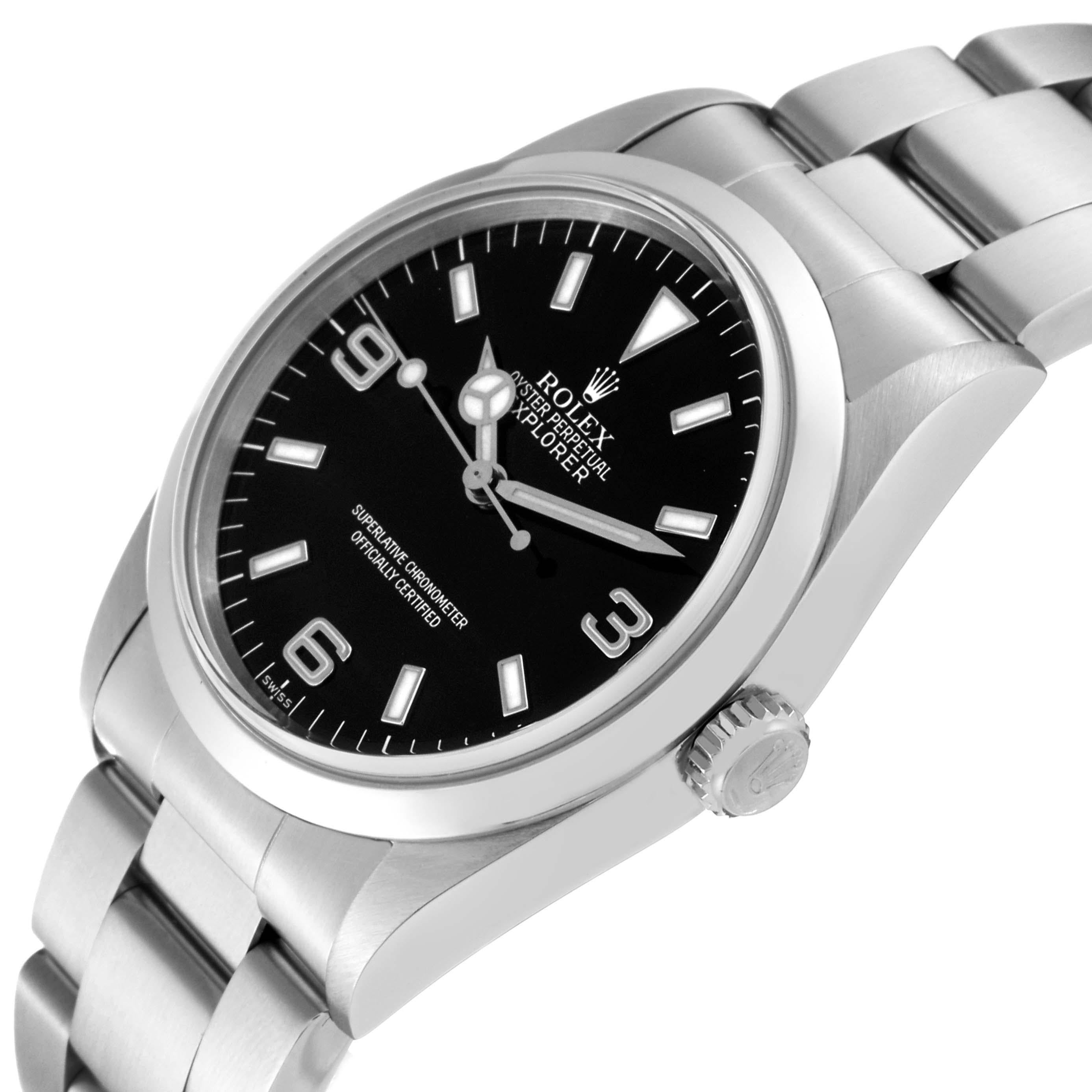 Rolex Explorer I Black Dial Steel Mens Watch 14270 1