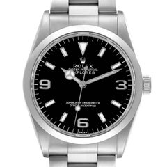 Rolex Explorer I Black Dial Steel Mens Watch 14270