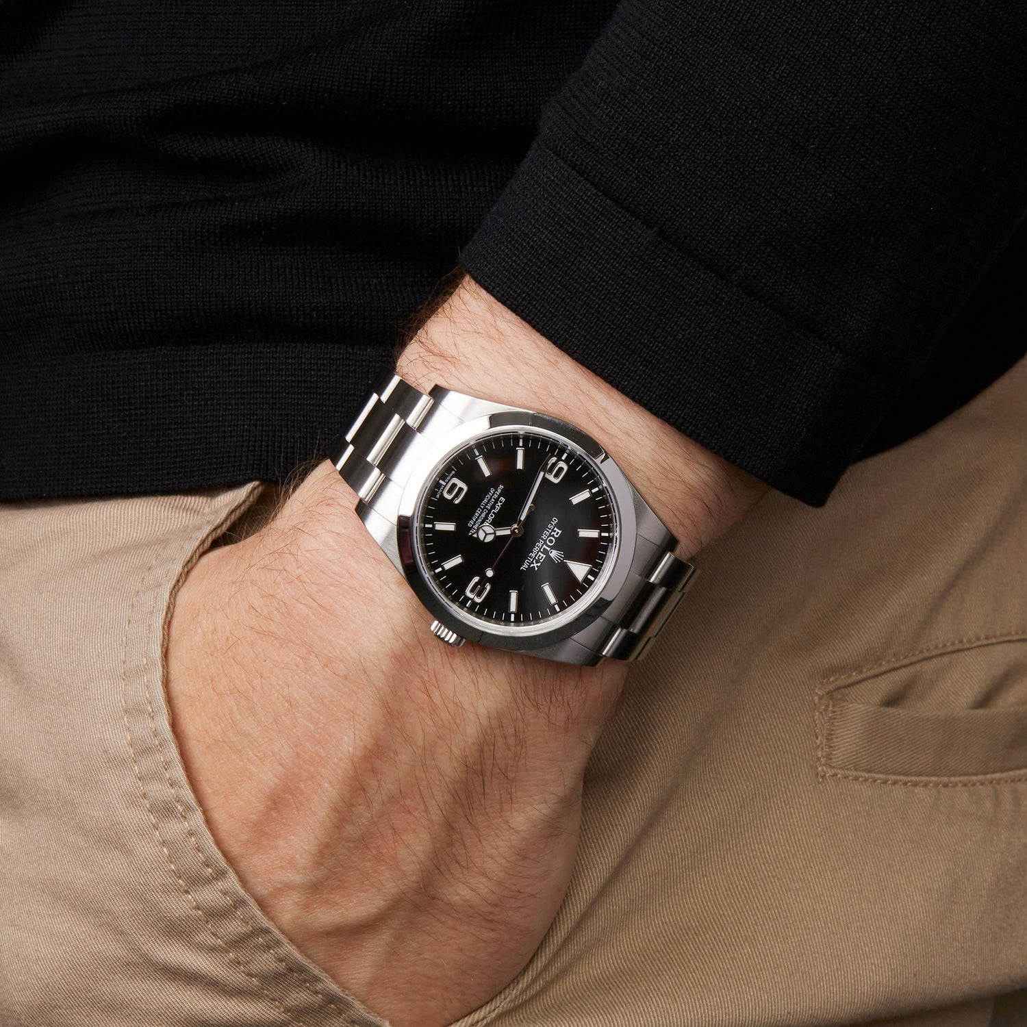 Rolex Explorer I Stainless Steel Wrist Watch At 1stdibs