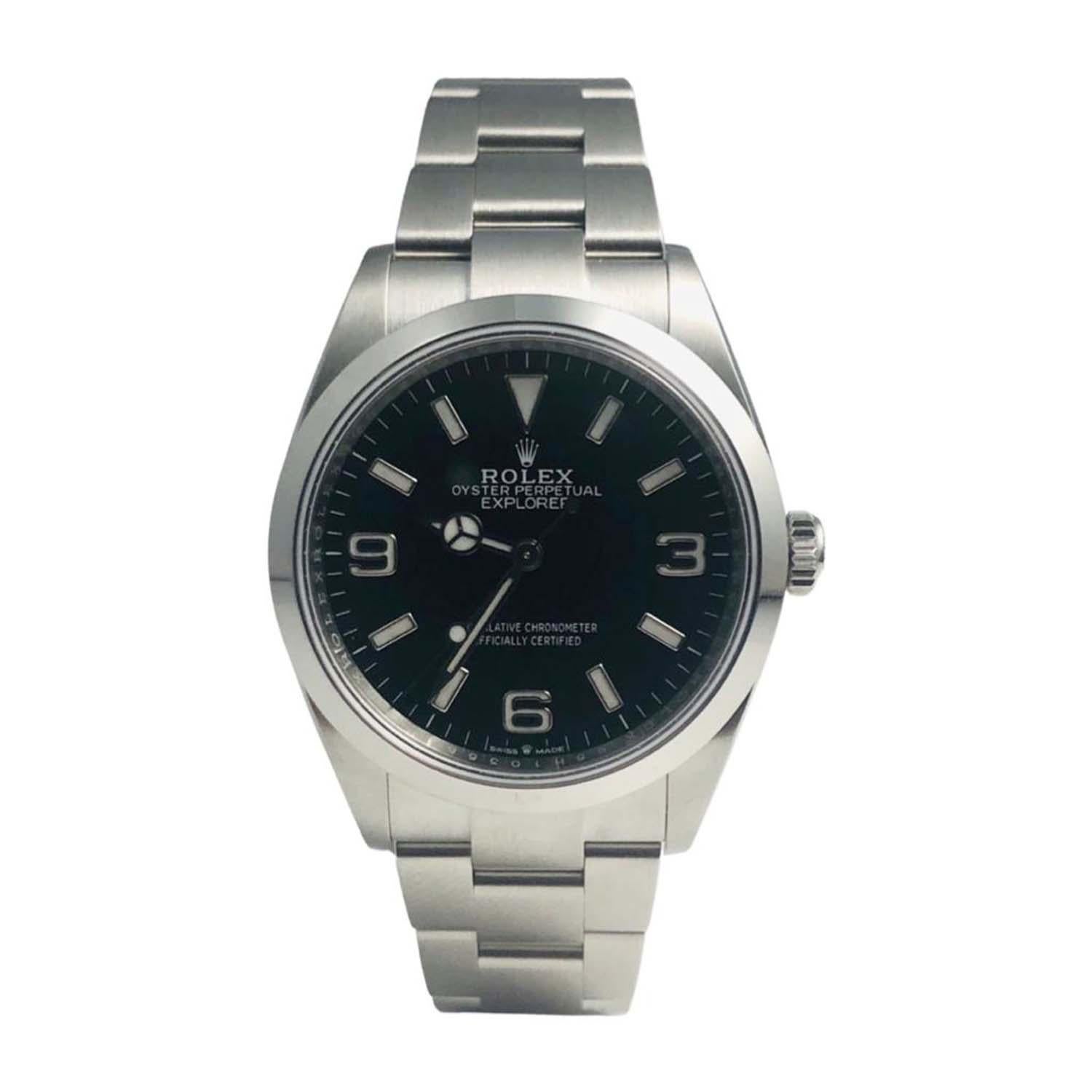 Brand: Rolex

Model Name: Explorer

Model Number: 124270

Movement: Automatic

Case Size: 36  mm

Case Back: Closed

Case Material:  Stainless Steel

Bezel: Smooth

Total Item Weight(grams):

Dial: Black

Bracelet: Stainless Steel

Hour Markers: