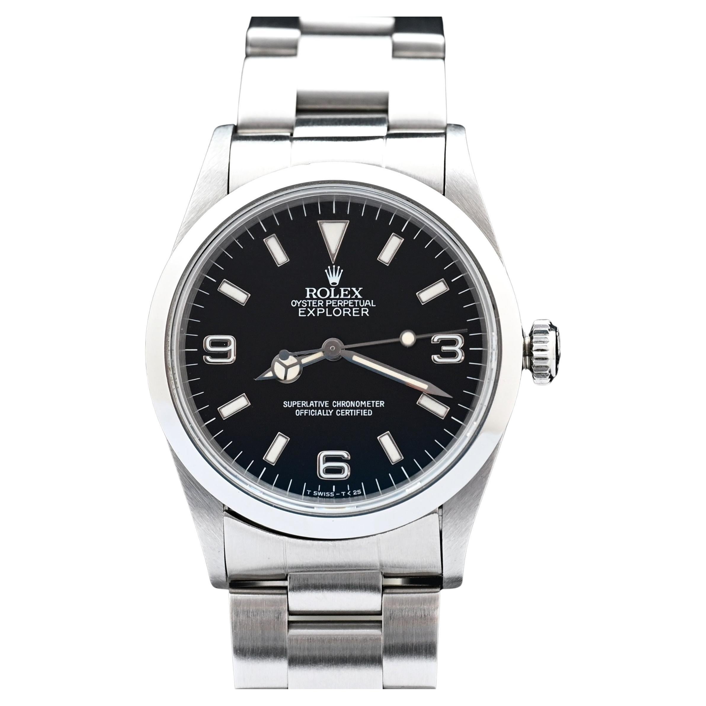 Rolex Explorer I Steel 14270 Automatic Watch with Green Tag, 1995
