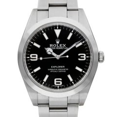 Rolex Explorer I Steel Black Dial Automatic Mens Watch 214270