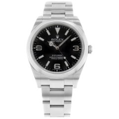Rolex Explorer I Steel Pre-Lume Black Dial Automatic Men's Watch 214270
