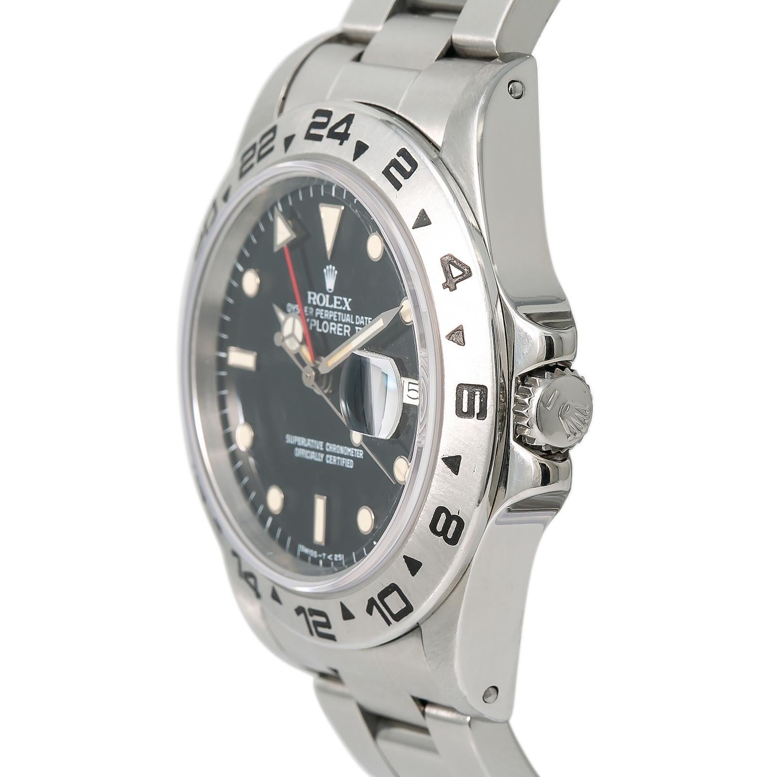 Contemporary Rolex Explorer II 16550, White Dial, Certified and Warranty For Sale