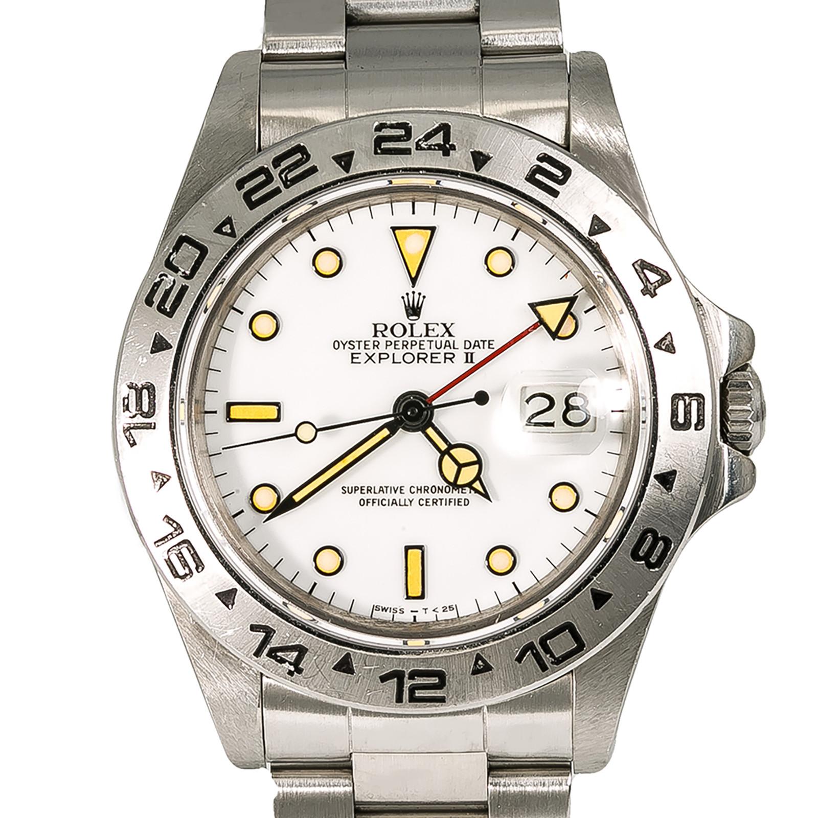 Men's Rolex Explorer II 16550, White Dial, Certified and Warranty For Sale