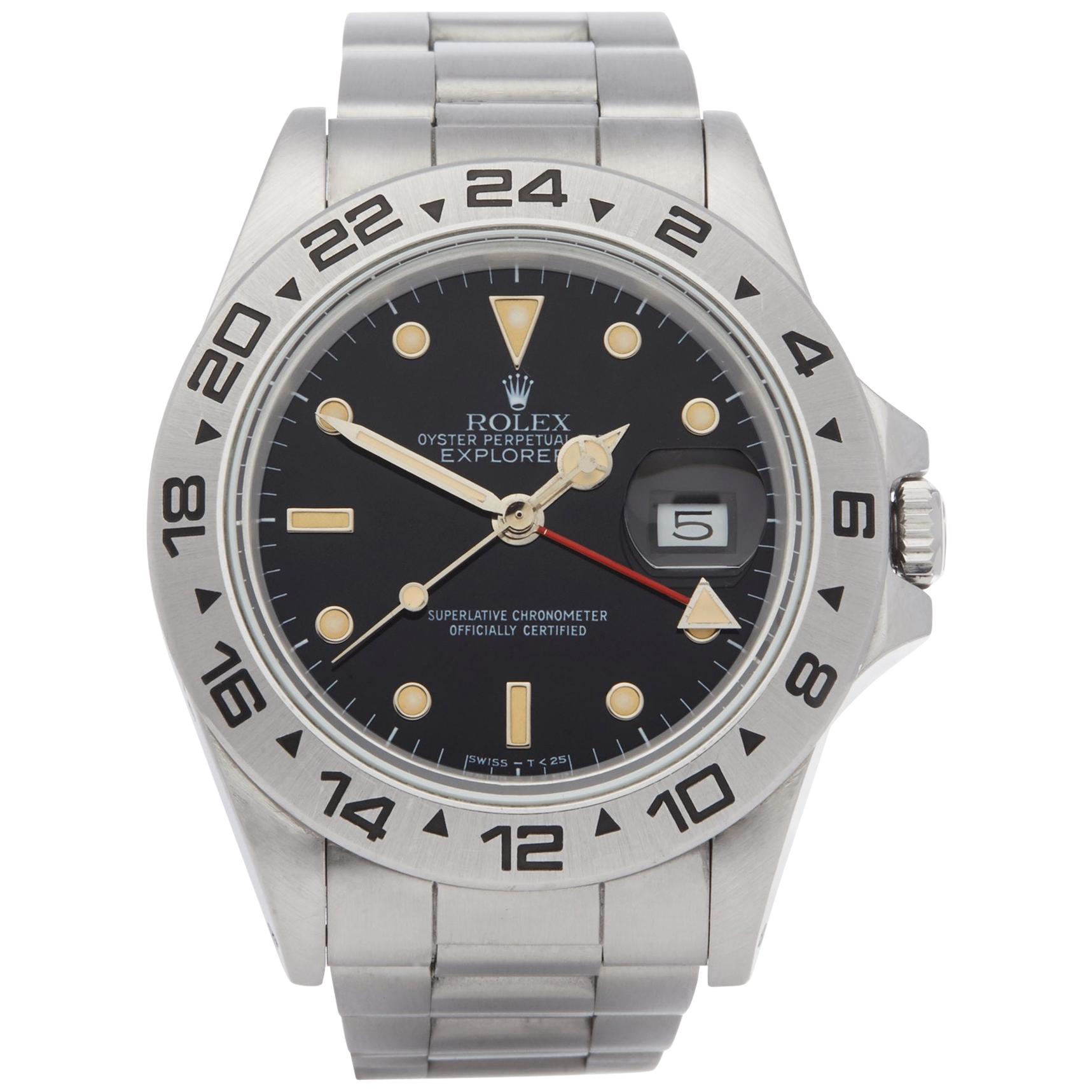 Rolex Explorer II 16550 Men Stainless Steel Watch