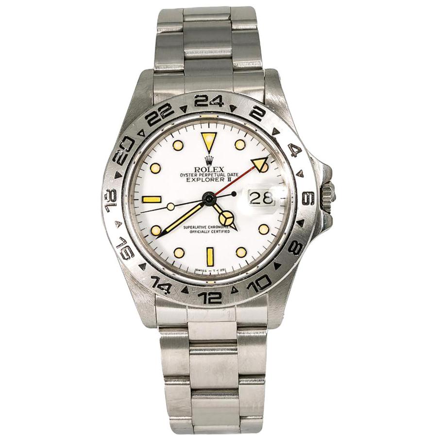 Rolex Explorer II 16550, White Dial, Certified and Warranty For Sale