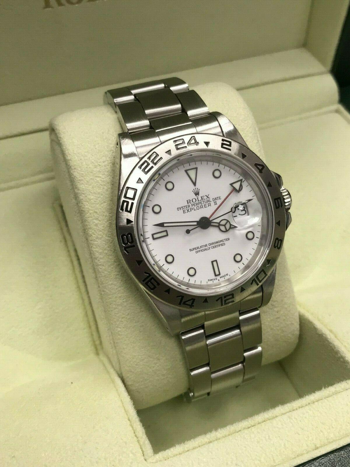 Rolex Explorer II 16550 White Dial Stainless Steel Box and Service Paper 2