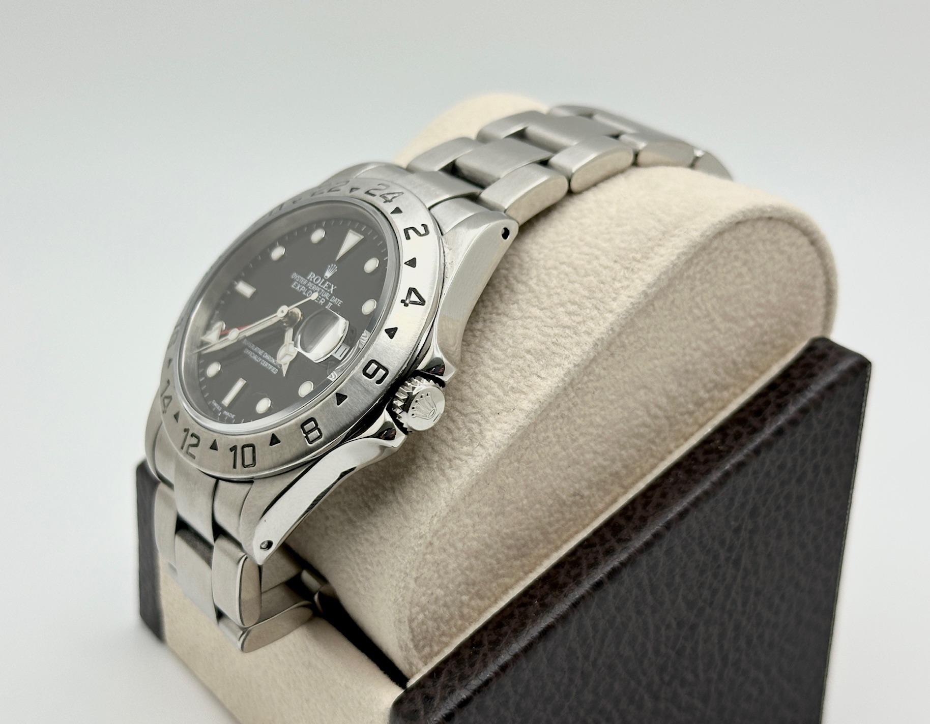 Rolex Explorer II 16570 40mm Schwarzes Zifferblatt aus Edelstahl im Zustand „Gut“ in San Diego, CA