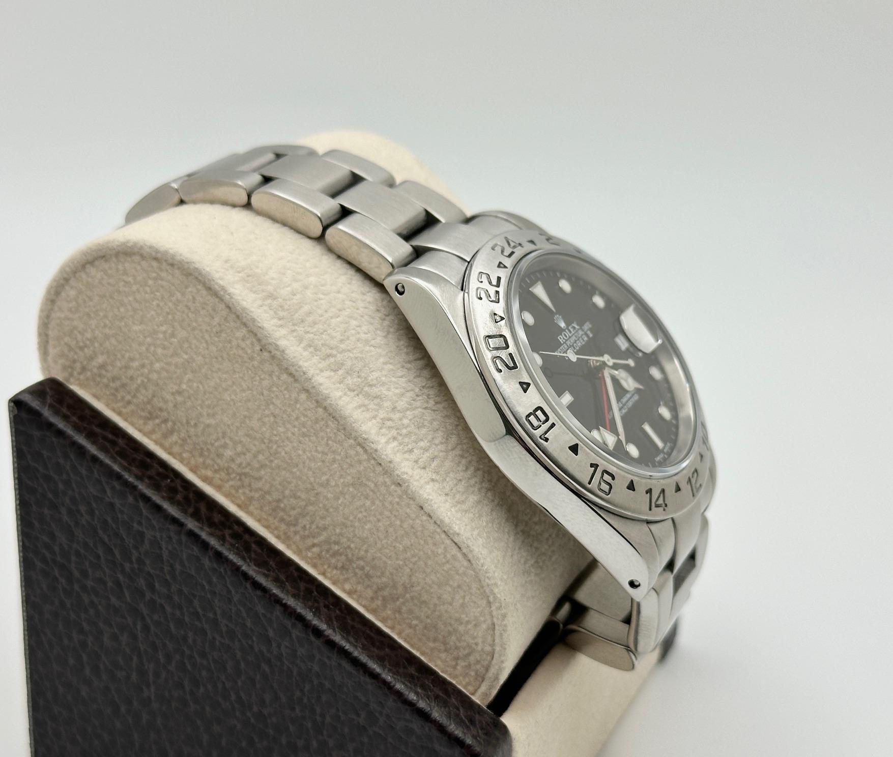 Rolex Explorer II 16570 40mm Schwarzes Zifferblatt aus Edelstahl Herren