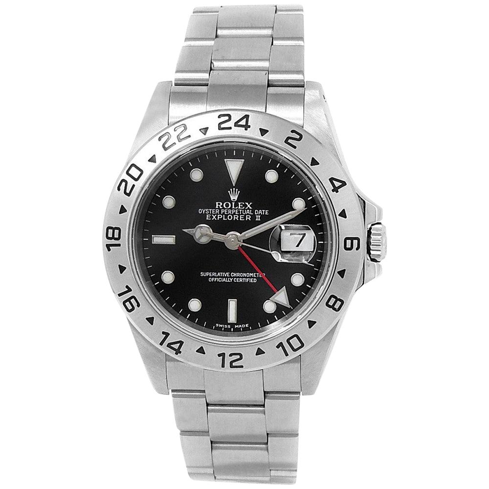 Rolex Explorer II 16570, Black Dial, Certified and Warranty