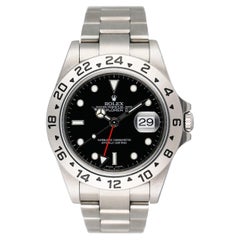 Rolex Explorer II 16570 Black Dial Engraved Mens Watch Box Papers