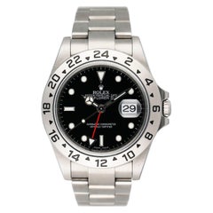 Rolex Explorer II 16570 Black Dial Engraved Mens Watch