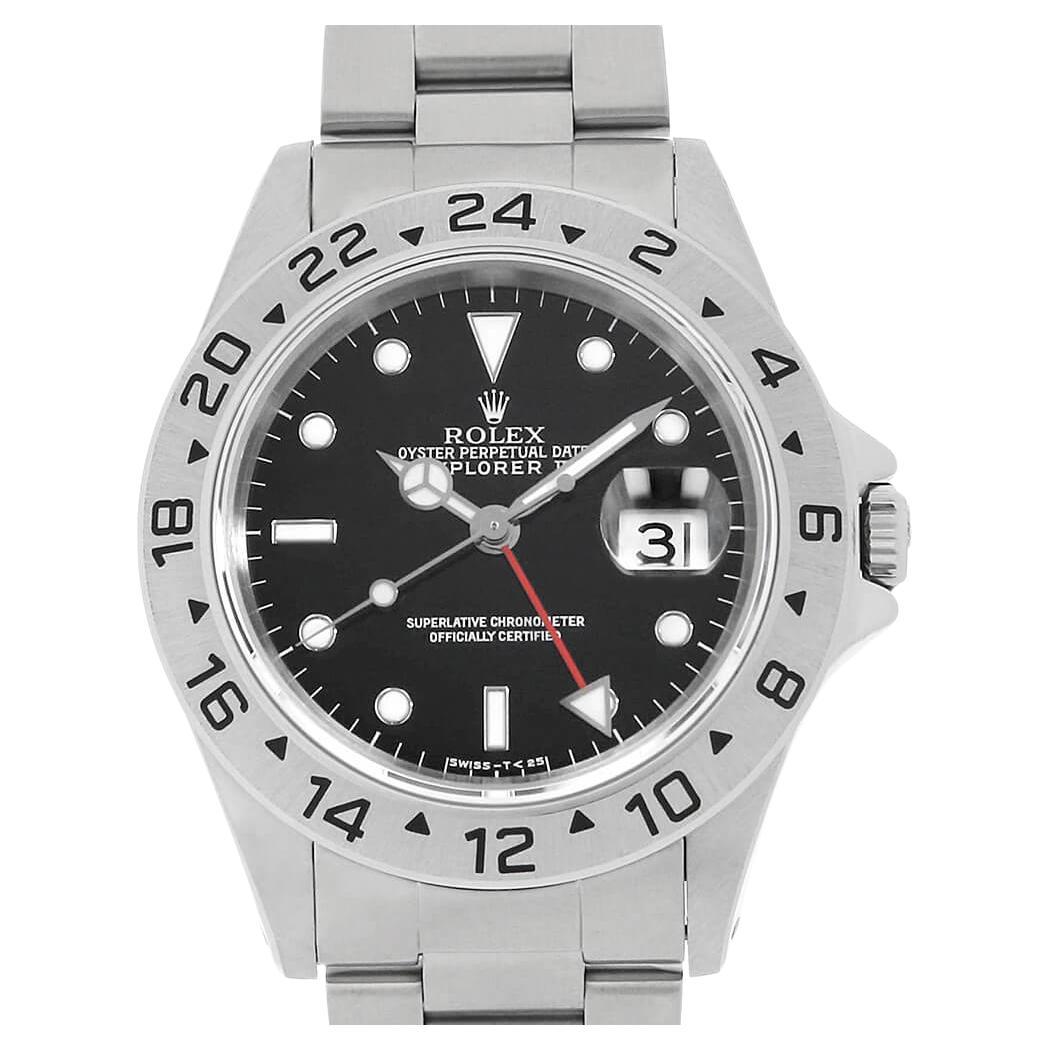 Rolex Explorer II 16570 Black Dial Stainless Steel Men's Timepiece