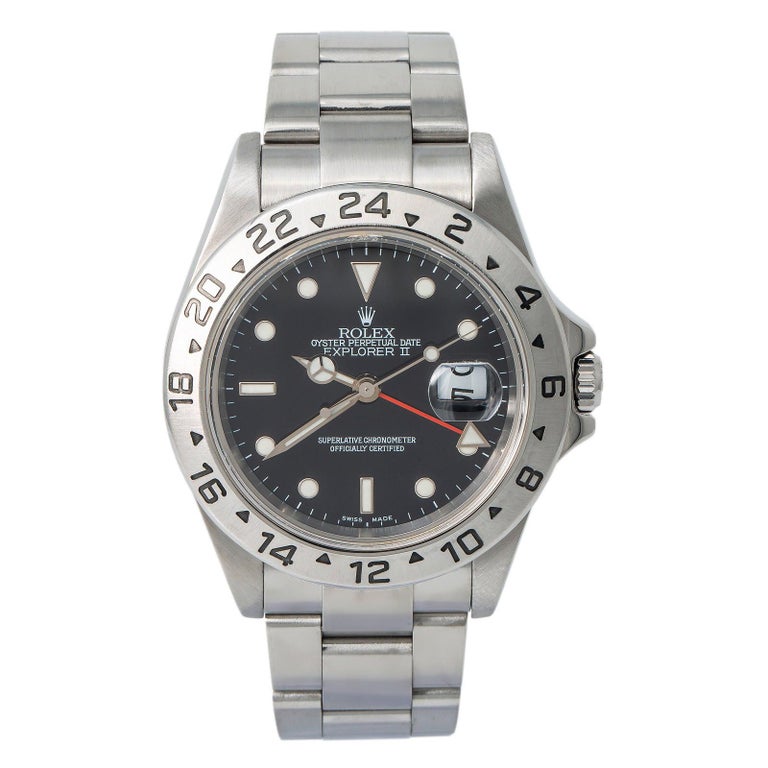 Rolex Explorer II 16570 F-Serial Men's Automatic Watch Black Dial SS ...