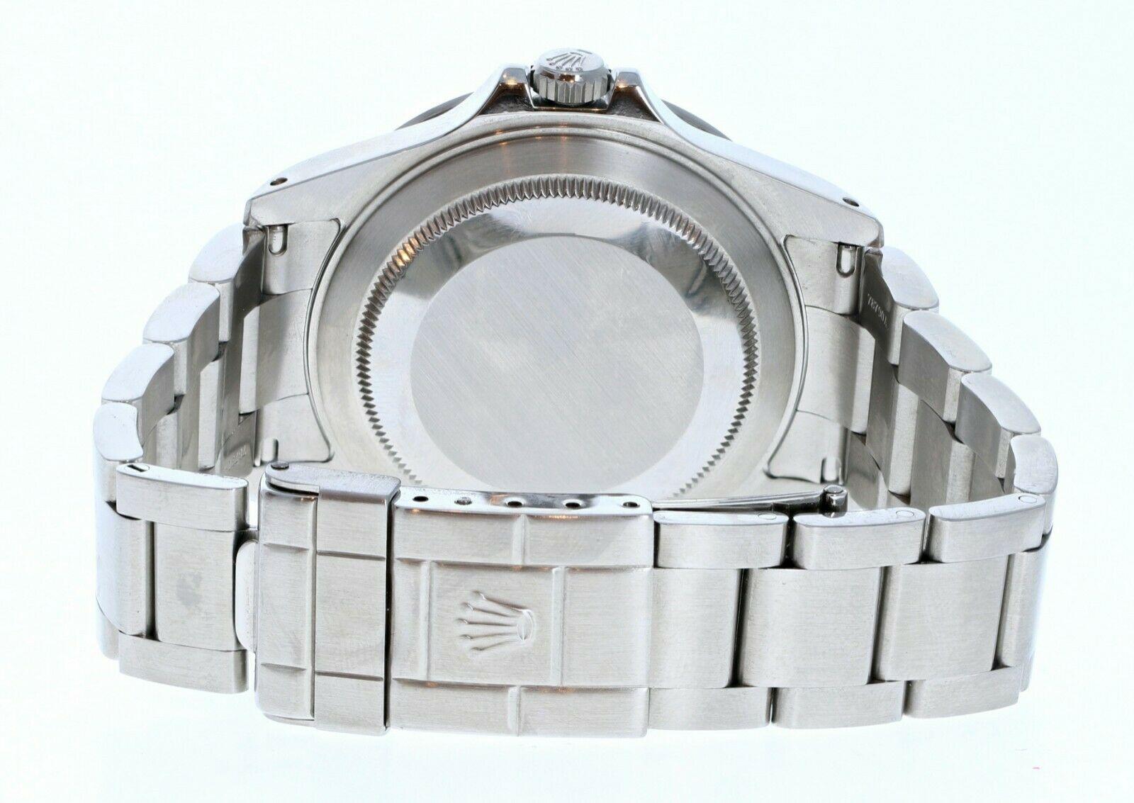 Rolex Explorer II 16570 GMT Stainless Steel Black Dial Watch W/ Papers In Good Condition For Sale In Beverly Hills, CA