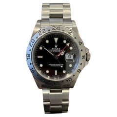 Rolex Explorer II 16570 GMT Stainless Steel Black Dial Watch W/ Papers