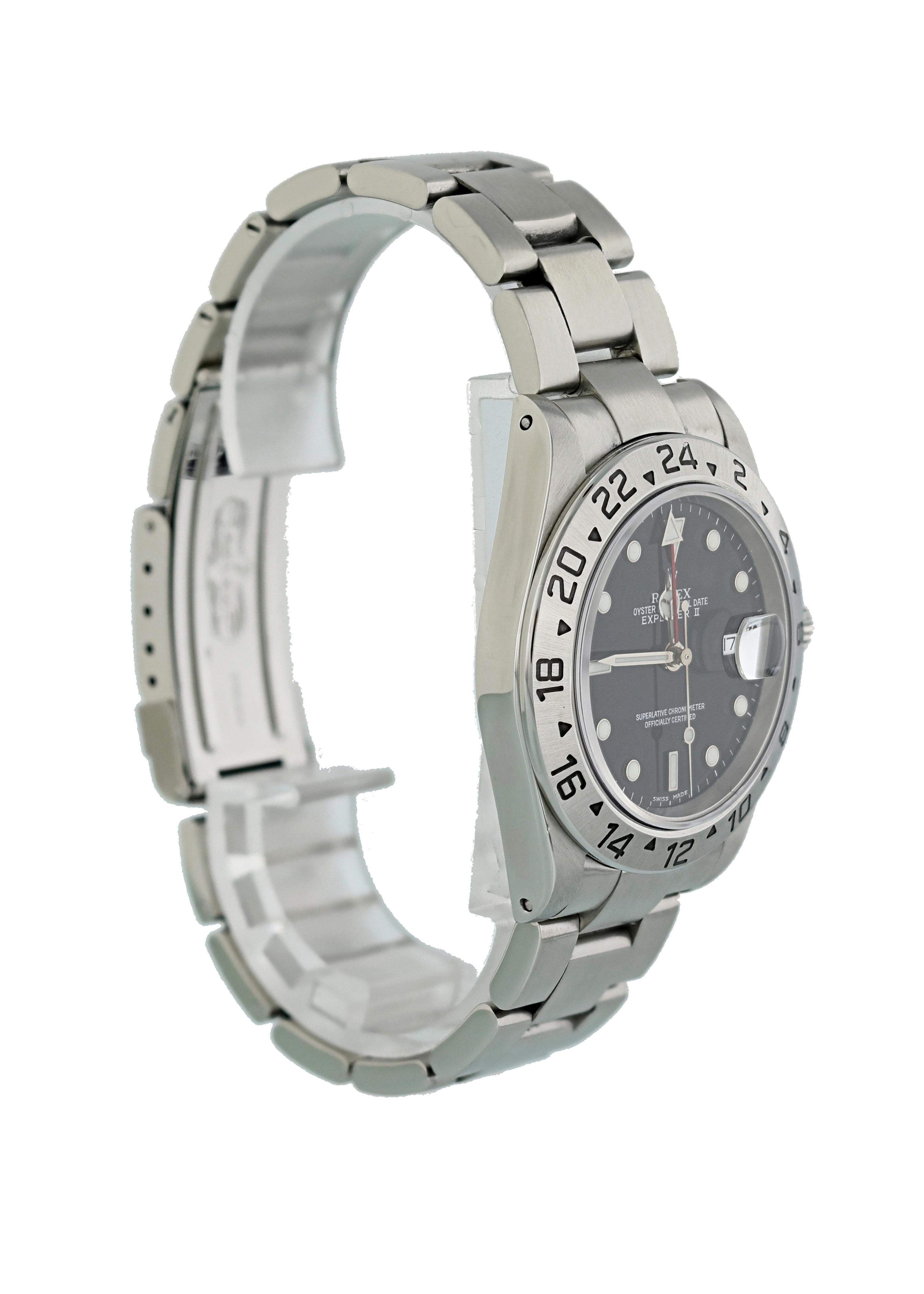 Rolex Explorer II 16570 Men's Watch In Excellent Condition For Sale In New York, NY