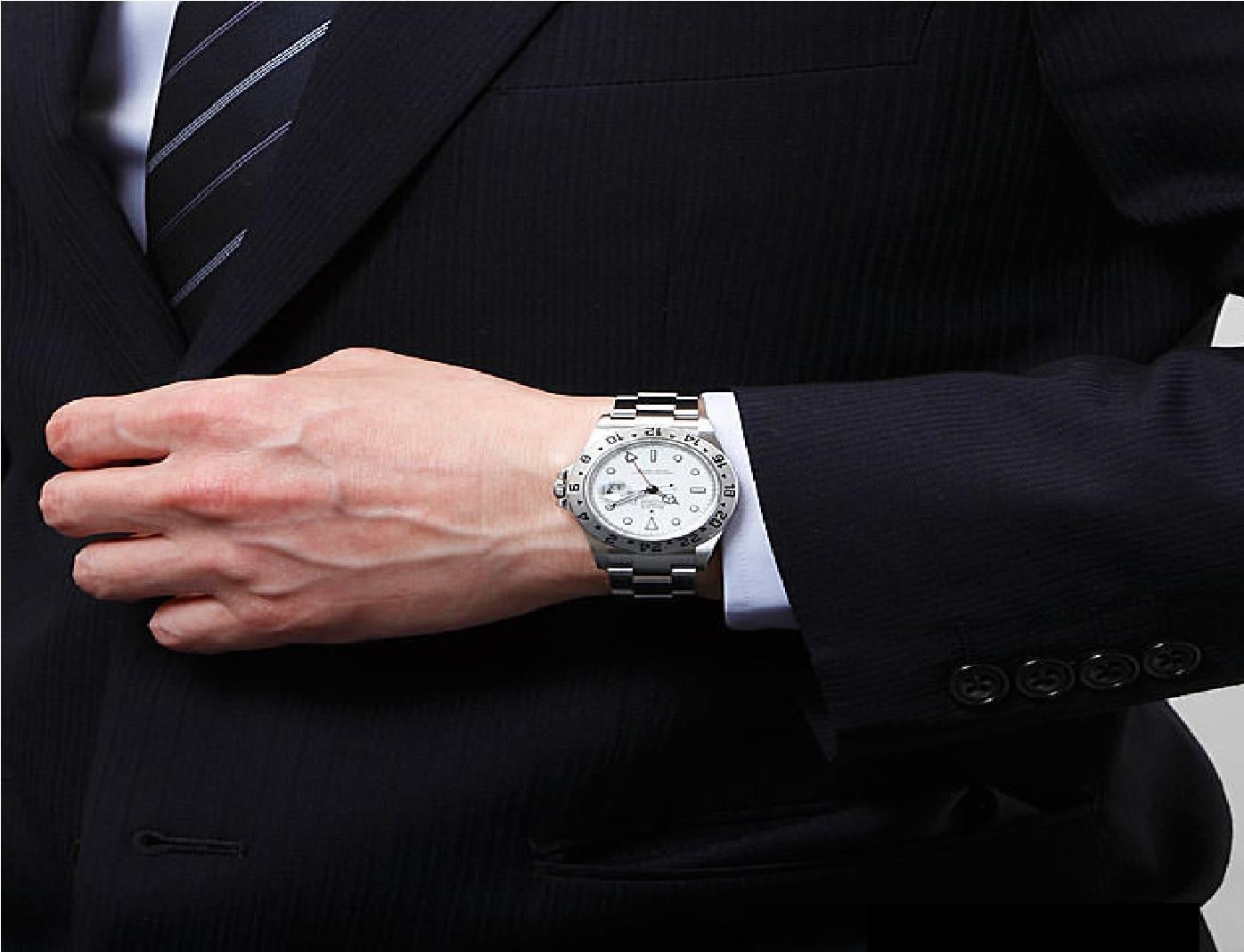 Rolex Explorer II 16570 White Dial, D Series, Pre-Owned Men's Luxury Watch 2