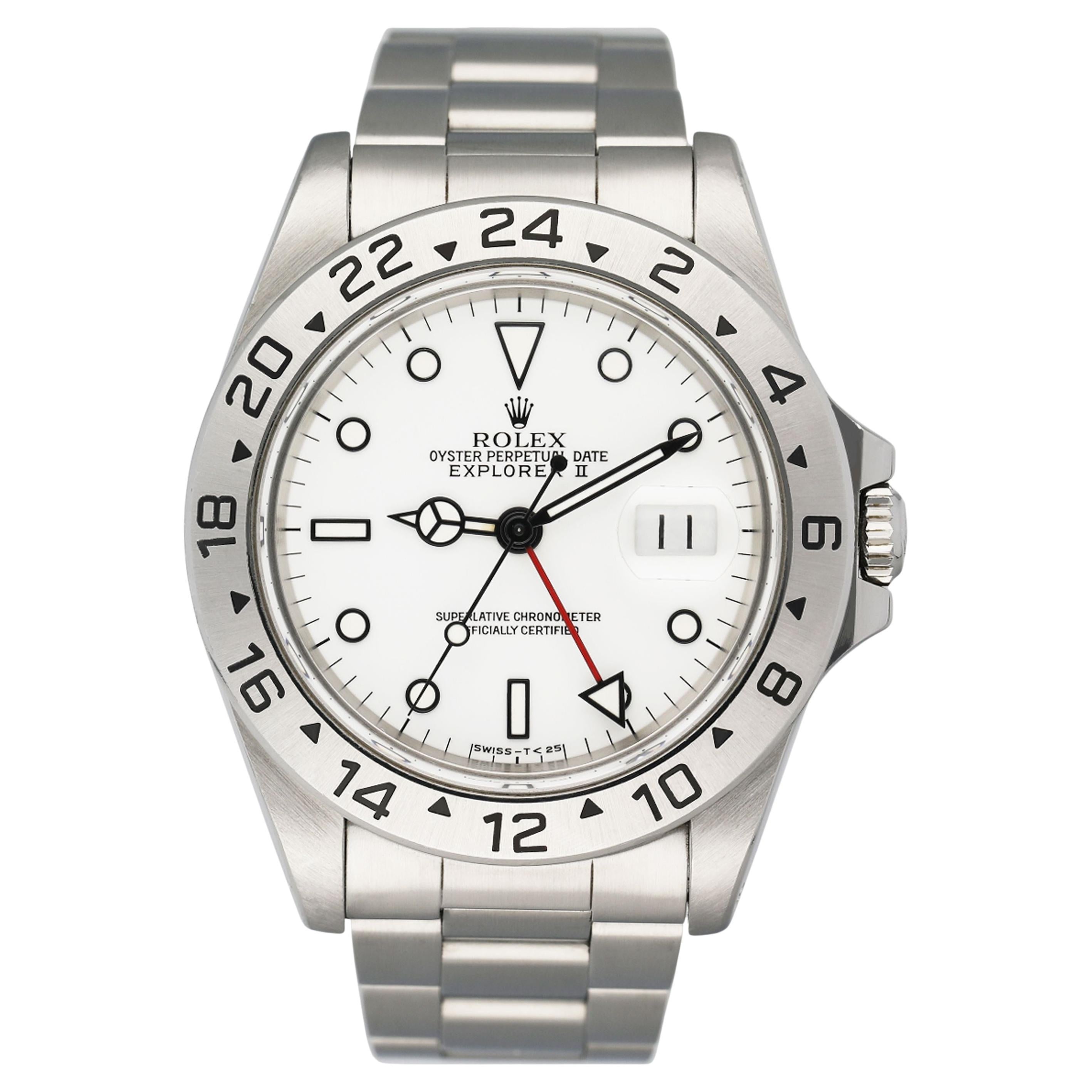 Rolex Explorer II 16570 White Dial Mens Watch in vendita