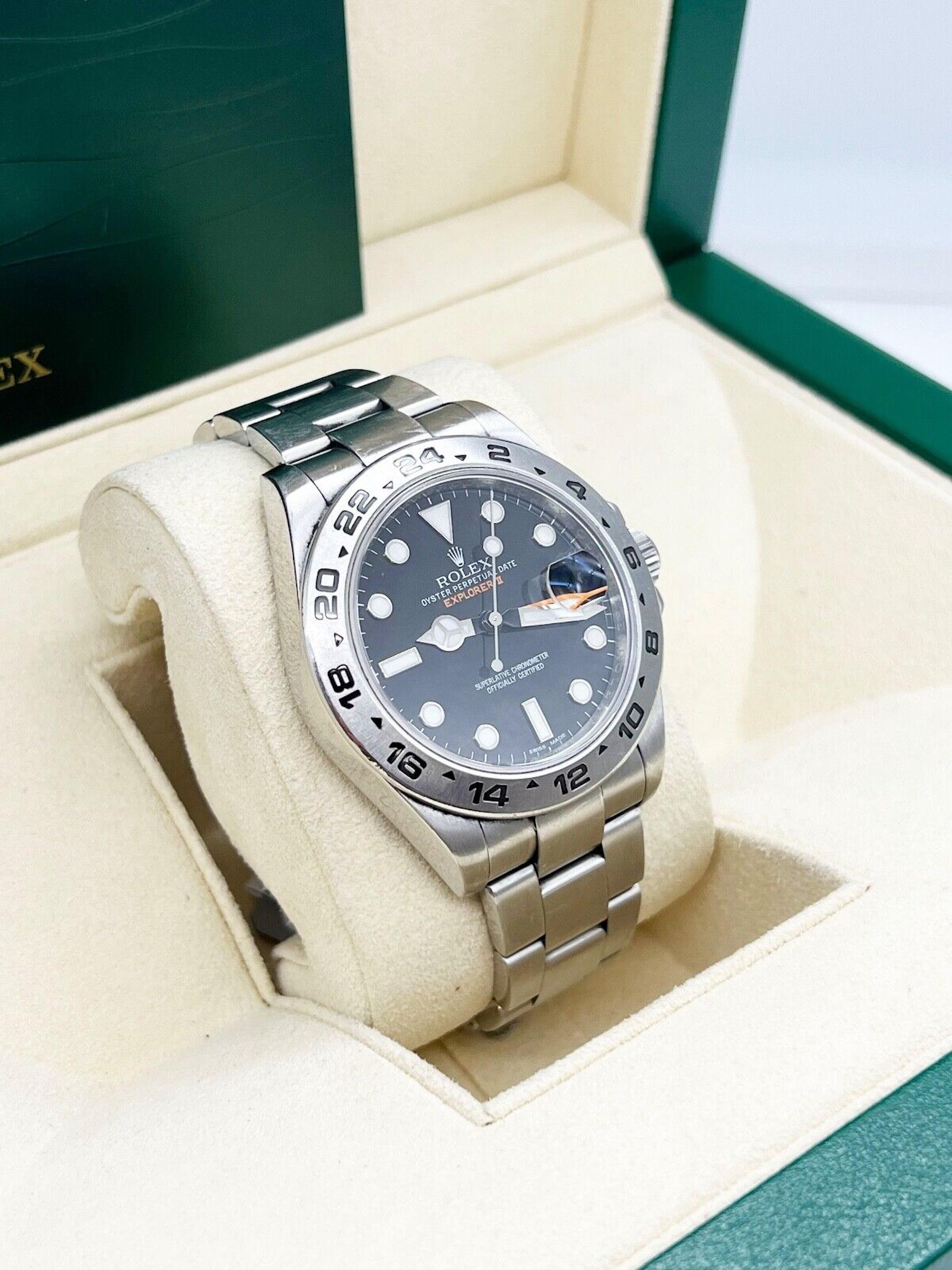 Rolex Explorer II 216570 Black Dial 42mm Stainless Steel Box Paper For Sale 2