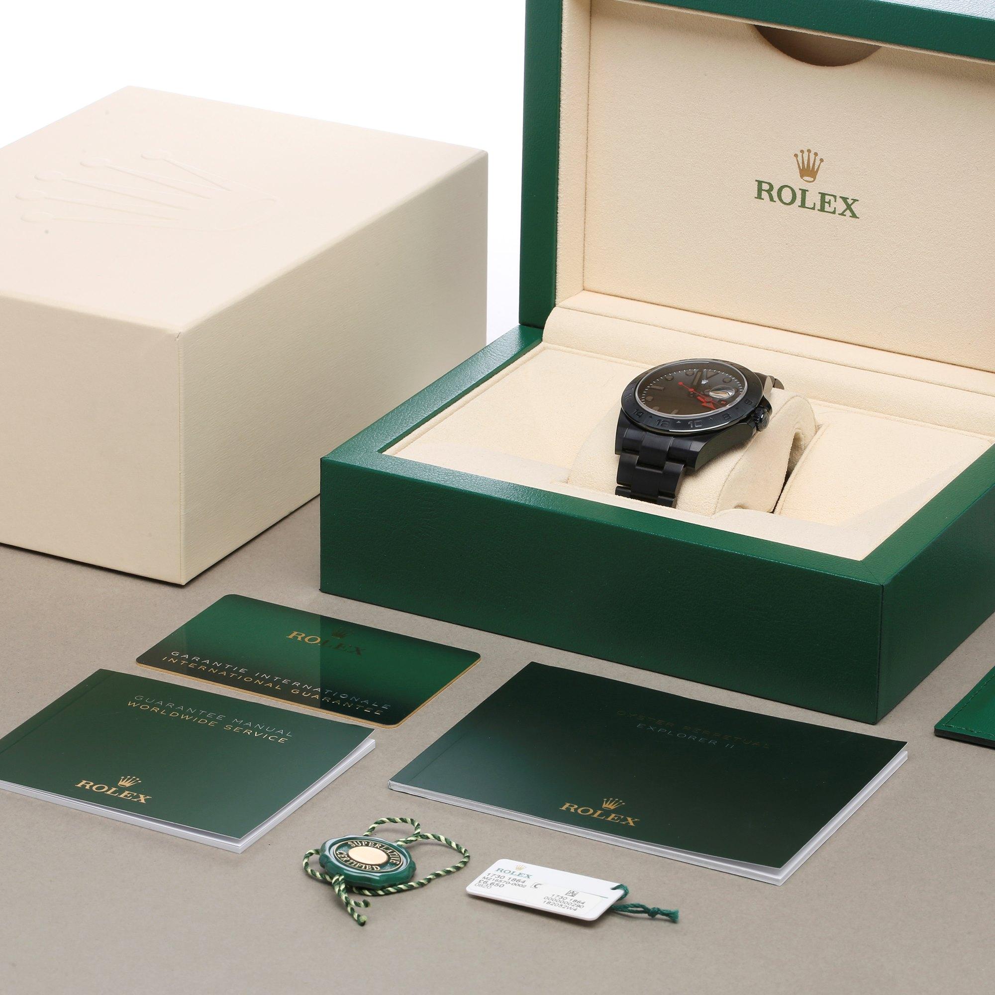 Rolex Explorer II 216570 Men's DLC Coated Stainless Steel Watch 6