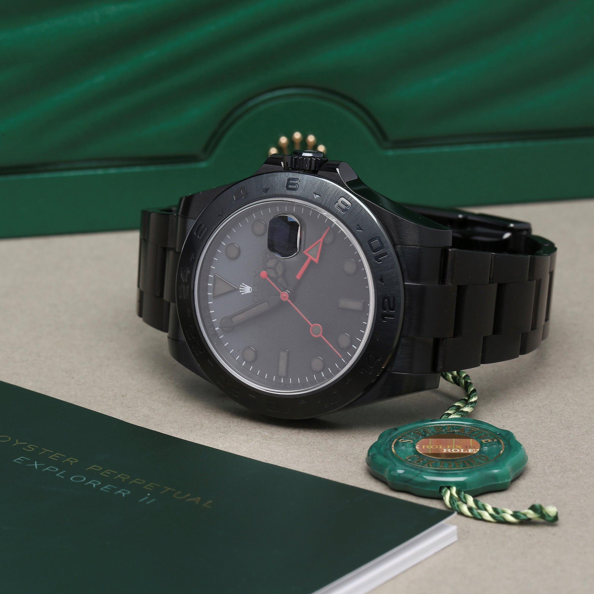 Rolex Explorer II 216570 Men's DLC Coated Stainless Steel Watch 5