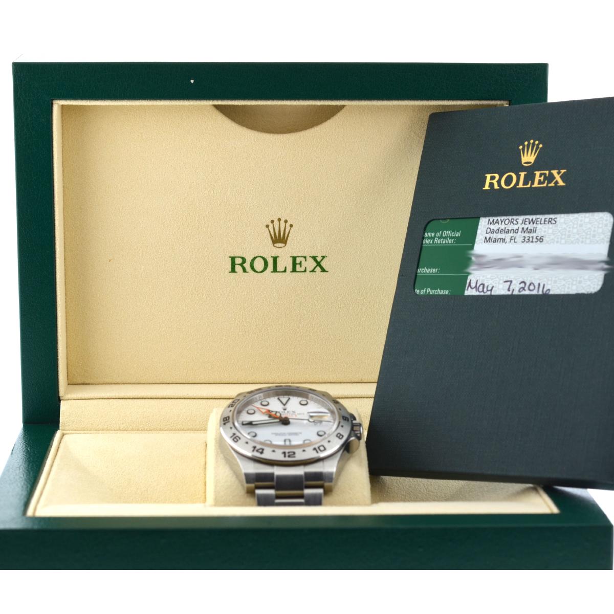Rolex Explorer II 216570 White Dial 