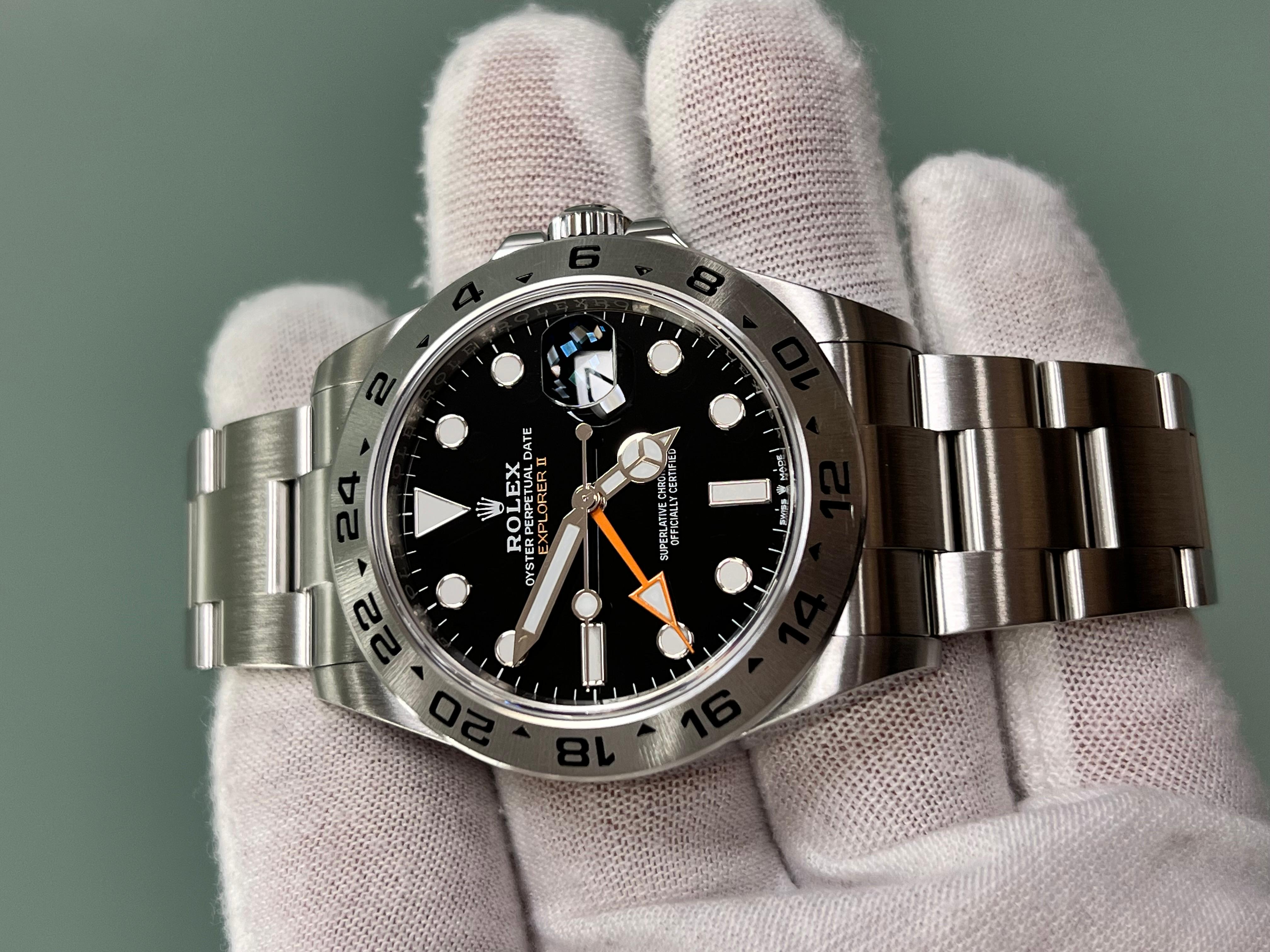 Rolex Explorer II 226570 Black Dial Stainless Steel 42mm Box Paper 2023 In Excellent Condition In San Diego, CA