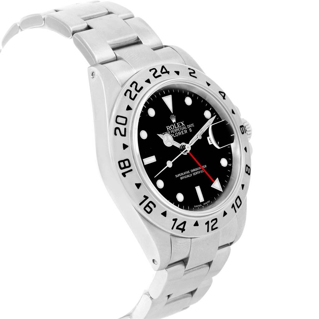 Rolex Explorer II 40 Black Dial Red Hand Automatic Men’s Watch 16570 In Excellent Condition In Atlanta, GA