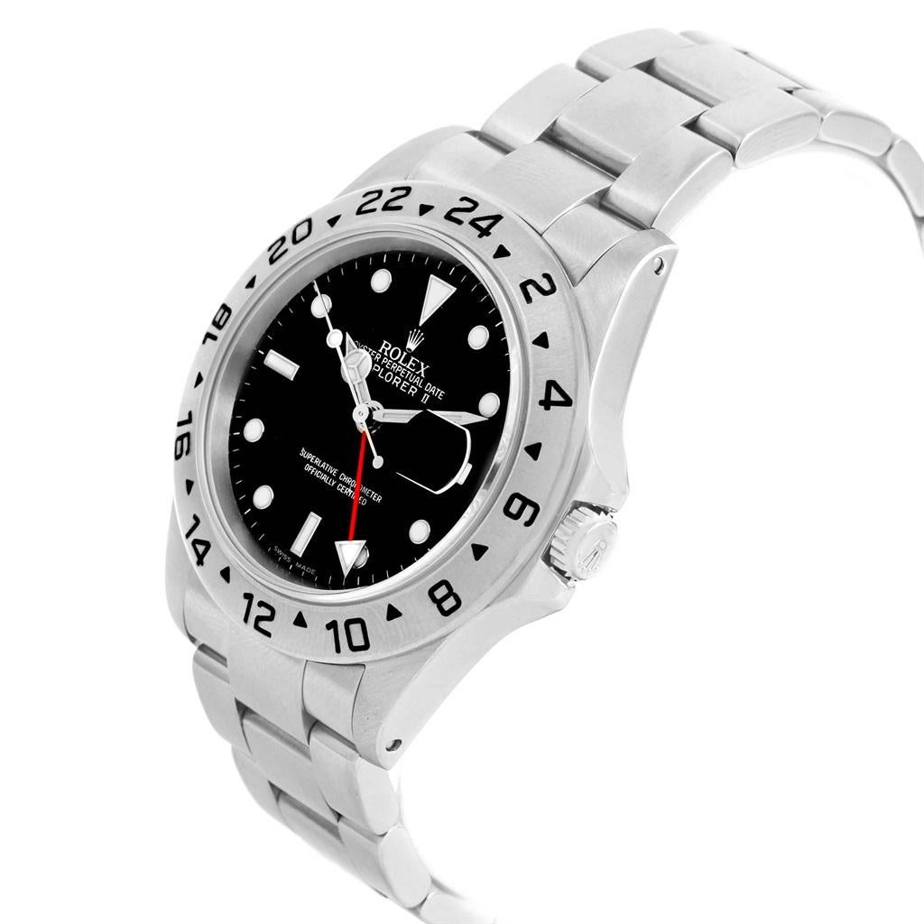 Men's Rolex Explorer II 40 Black Dial Red Hand Automatic Men’s Watch 16570