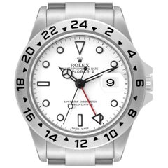 Rolex Explorer II 40mm Polar White Dial Steel Mens Watch 16570 Box Card