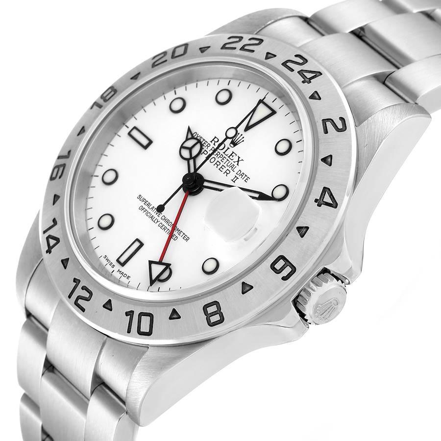 Rolex Explorer II 40mm Polar White Dial Steel Mens Watch 16570 Box ...