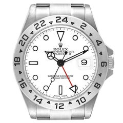 Rolex Explorer II 40mm Polar White Dial Steel Mens Watch 16570 Box Papers