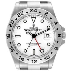 Rolex Explorer II 40mm Polar White Dial Steel Mens Watch 16570 Box Papers