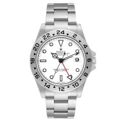 Rolex Explorer II 40mm Polar White Dial Steel Mens Watch 16570 Box Papers