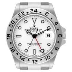 Rolex Explorer II 40mm Polar White Dial Steel Mens Watch 16570 Box Papers