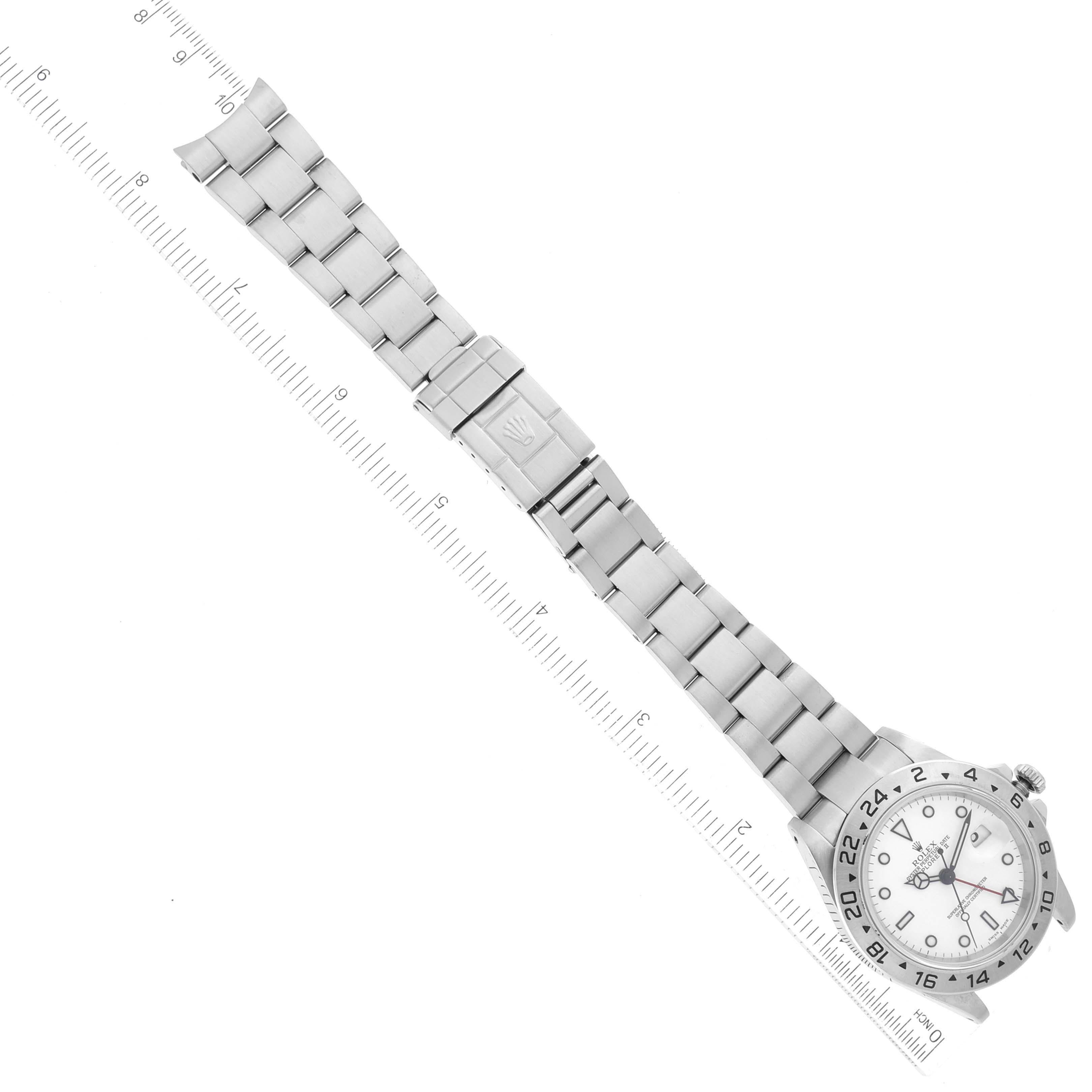 Rolex Explorer II 40mm Polar White Dial Steel Mens Watch 16570 7
