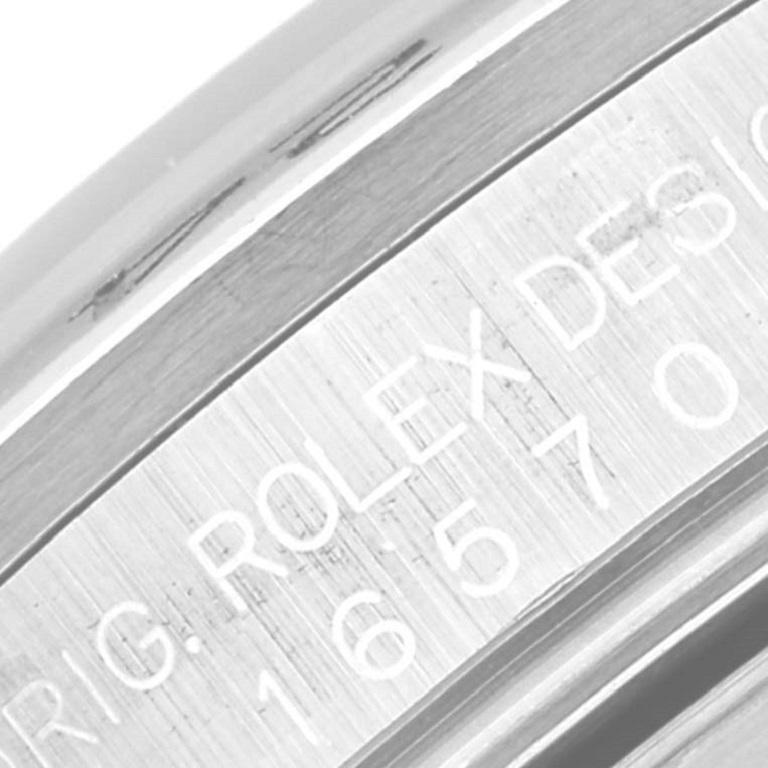 Rolex Explorer II 40mm Polar White Dial Steel Mens Watch 16570. Officially certified chronometer automatic self-winding movement. Stainless steel case 40.0 mm in diameter. Rolex logo on the crown. Stainless steel bezel with engraved 24 hour