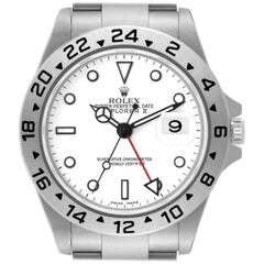 Rolex Explorer II 40mm Polar White Dial Steel Mens Watch 16570