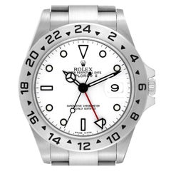Rolex Explorer II 40mm Polar White Dial Steel Mens Watch 16570